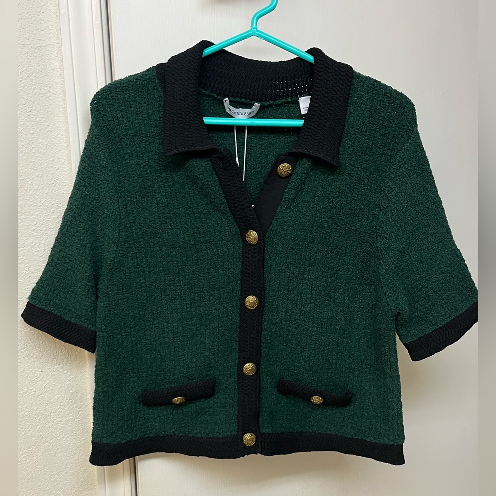 New Veronica Beard Marie Button-Up Sweater - M